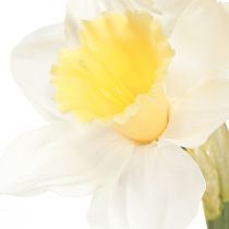 gjenstander Kunstige påskeliljer silkeblomster hvit påskeliljer 40cm 3 stk