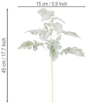 gjenstander Kunstig gren av Senecio (ragurt), intrikat laget, 45 cm, 3 stk.
