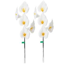gjenstander Kunstig calla med gul støvbærer, dekorative blomster, 35 cm, 10 stk.