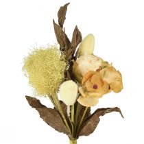 gjenstander Kunstig blomsterbukett rose hortensia tørr look vintage dekorasjon 38cm