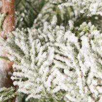 gjenstander Kunstgran på metallplate snø vinterdekor 35x115cm