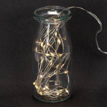 gjenstander LED-lyslenke for innendørs bruk, batteridrevet, varmhvit, 30 LED-lys, 3 m, 6 stk.