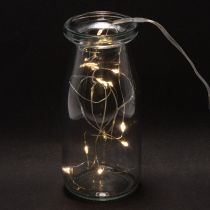 gjenstander Batteridrevne lyslenker for innendørs bruk, varmhvit, 10 LED-lys, 1 m lengde, 6 stk.