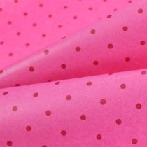 gjenstander Mansjettpapir 25cm 100m prikker rosa