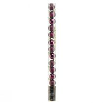 gjenstander Mini julekuler lilla plast Ø3cm H3,5cm 14 stk