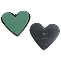 gjenstander Plug-in materiale hjerte med base 13cm 6 stk