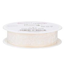 gjenstander Organza bånd blomst gave bånd krem 25mm 18m