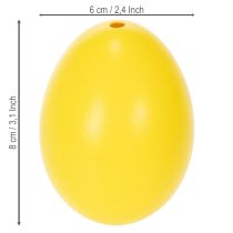 gjenstander Påskeeggdekorasjon, ekte gåseegg for vårlig romdekorasjon, 8 cm, 10 stk.