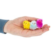 gjenstander Påskekyllingsett for munter vårdekorasjon og hobbyarbeid, 4 cm, 10 deler