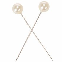 gjenstander Perlehodede nåler, champagnefarget, Ø10 mm, 60 mm
