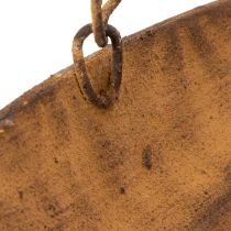 gjenstander Dekorativ hengende skål, hagedekorasjon, rustlook, Ø31 cm, L62 cm