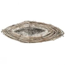 gjenstander Rottingplantepotter av vinranke, naturhvite, 40x13cm, 2 stk. - Landstedsdekorplanter