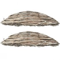 gjenstander Rottingplantepotter av vinranke, naturhvite, 40x13cm, 2 stk. - Landstedsdekorplanter