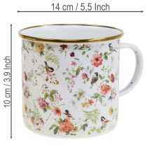 gjenstander Emaljert plantekopp for blomster, Ø11 cm