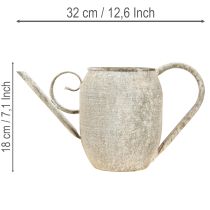 gjenstander Vintage metallpotte/vannkanne, antikk hagedekorasjon, 32x10,5x18cm