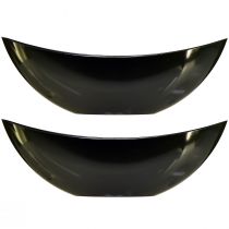 gjenstander Stilig båtskål i mørkegrønn - perfekt for planting - 39cm 2stk