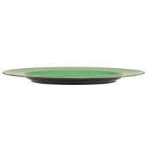 gjenstander Solid grønn plastplate - 28 cm, perfekt for daglig dekorasjon og utendørsaktiviteter - pakke med 4