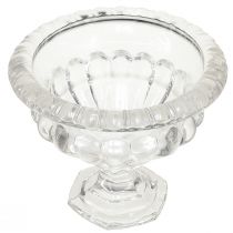 gjenstander Klassisk glassbolle med bunn i vintage design – Klar, Ø13cm x 11 cm – Allsidig bruk for trofédekorasjon