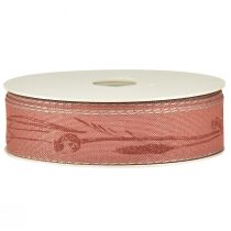 gjenstander Silkebånd høst med gress dekorative bånd rød 25mm 18m