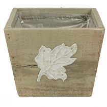 gjenstander Shabby Chic Treplantekasse Grå 11×14,5×14cm