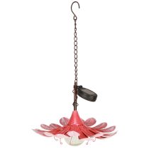 gjenstander Solar LED Blomsterhagelys LED Metall Rosa Ø30cm