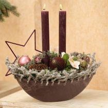 gjenstander Koniske lys ensfargede lys burgunder 50x300mm 4 stk