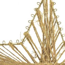 gjenstander Stjerne innpakket i jute Julepynt rustikk 20cm 4stk