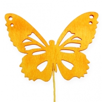 gjenstander Dekorative sommerfugler på en wire 3-farget 8cm 18stk