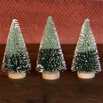 gjenstander Mini kunstig juletre med snø Ø5 cm H10 cm 6 stk
