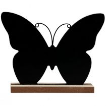gjenstander Borddekor tredekor sommerfugl sort natur 12cm 6stk
