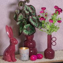 gjenstander Moderne, kunstnerisk vase med lang hals og runde håndtak for stilig interiør, 24 cm