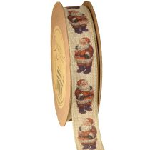 gjenstander Julebånd rustikt bånd julenissen 25mm 15m