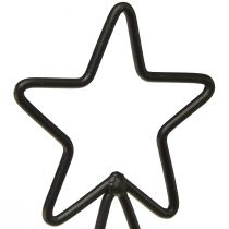 gjenstander Metalljuletre med stjerne og brett - 25x18x66 cm - Moderne feriedekorasjon