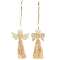 gjenstander Juleengel Juletrepynt engel raffia 11cm 12 stk