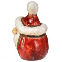 gjenstander Keramisk julenissefigur, rød, 7cm – Festlig julepynt – 6 stk