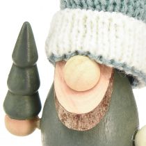 gjenstander Julenissedekorasjon nissetre grønn mint H14cm 6 stk