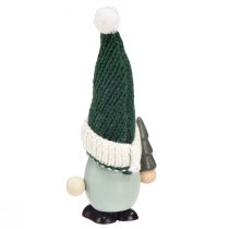 gjenstander Julenissedekorasjon nissetre grønn mint H14cm 6 stk