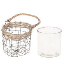 gjenstander Hengende lykt, glass, metall, pil, Ø14,5 cm, 2 stk.
