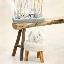 gjenstander Lanternehus keramisk borddekorasjon advent hvit H18cm