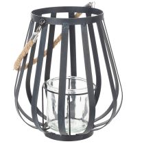gjenstander Metalllykt med glass, antrasitt, Ø23 cm, H27 cm