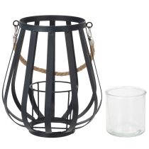 gjenstander Metalllykt med glass, antrasitt, Ø23 cm, H27 cm