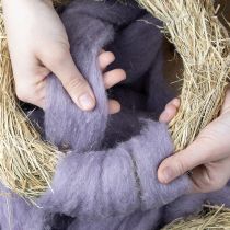 gjenstander Ulsnor, lys lilla ullbånd, 10 m dekorativ ull til blomsterdekorasjon og håndverk