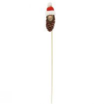 gjenstander Kongle nisse med lue blomsterplugg nisse 8cm 12 stk