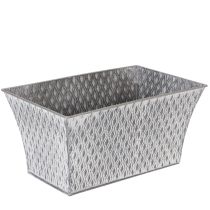 gjenstander Sinkskål med diamantmønster 30 cm × 18 cm H 15 cm