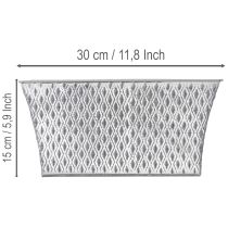 gjenstander Sinkskål med diamantmønster 30 cm × 18 cm H 15 cm