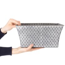 gjenstander Sinkskål med diamantmønster 30 cm × 18 cm H 15 cm