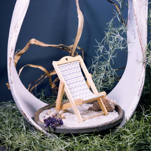 Floristik24 Deco fluktstol sikksakk mønster H15cm 3stk