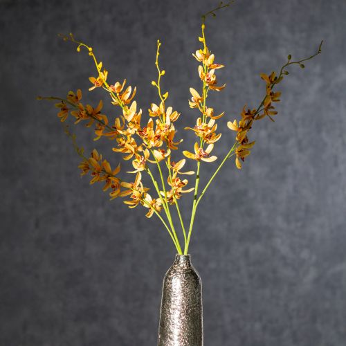 gjenstander Kunstig Cymbidium-orkidé som blomsterstilk for elegant dekorasjon, 95 cm, 2 stk.