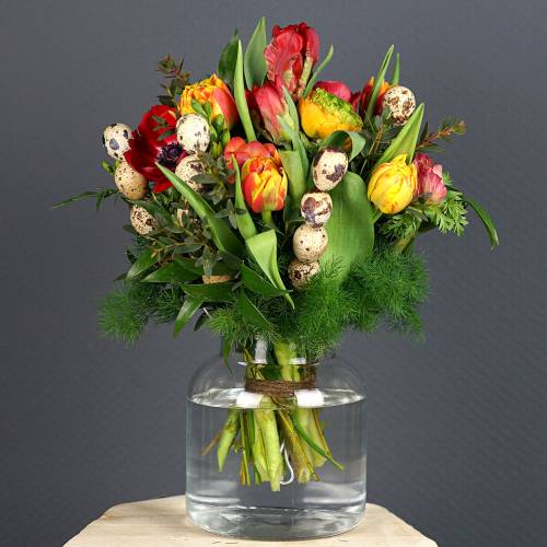 Floristik24 Glassvase Ø14cm H16,5cm