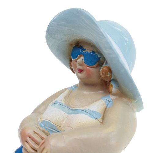Floristik24 Maritime Deco Dame Deco Figurer Baddeko H10/9,5cm Sett med 2